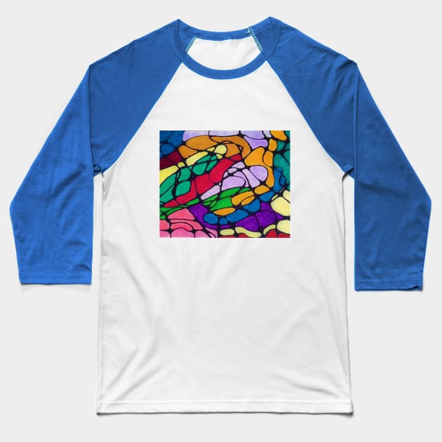 Stained Glass Mosaics 2-Neographic-art,Relaxing Art,Meditative Art Baseball T-Shirt by born30